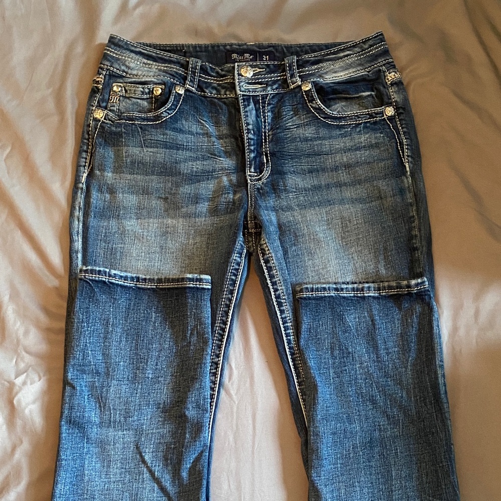Miss Me Classic Blue Straight Leg Jeans